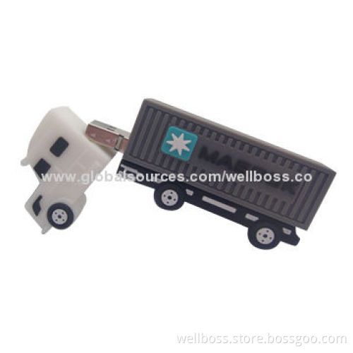 Promotional Car-shaped USB Flash Drive with USB 2.0 Interface, 128MB to 32GB Capacity
